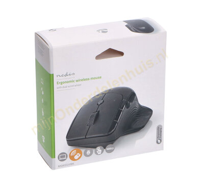 Nedis draadloze ergonomische muis MSWS510BK