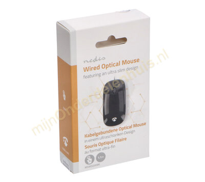 Nedis computer muis 3 knoppen 1000 dpi zwart MSWD200BK