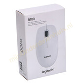 Logitech Logitech bedrade optische muis B100 910-003360 wit