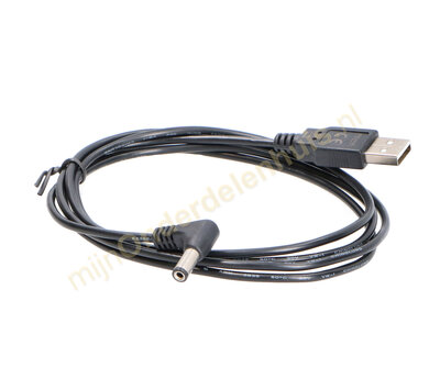 Aansluitkabel USB naar haakse plug 5.5 x 2.1mm 1.5 meter