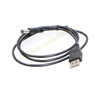 Aansluitkabel USB naar plug 5.5 x 2.1mm 1 meter