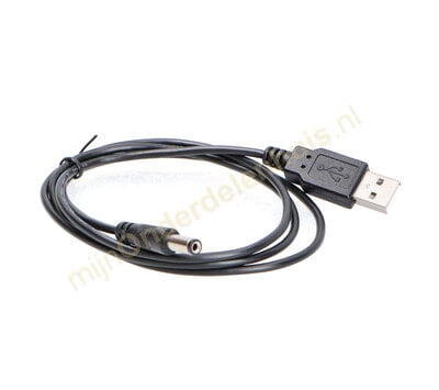 Aansluitkabel USB naar plug 5.5 x 2.1mm 1 meter