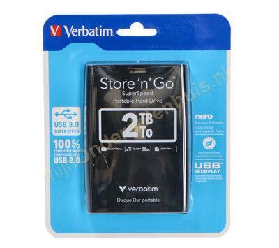 Verbatim portable hard drive Store 'n' Go USB 3.0 2TB 53177