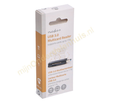 Nedis kaartlezer alles in 1 USB 3.0 CRDRU3100BK