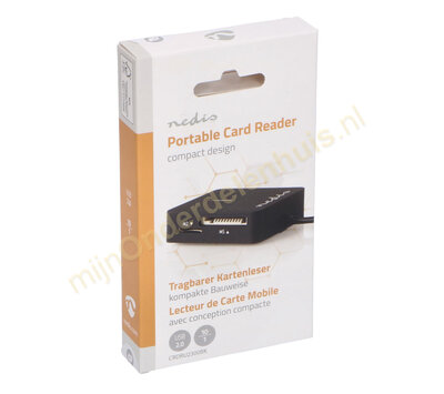 Nedis kaartlezer Multi Card USB 2.0 CRDRU2300BK