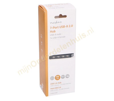 7 Poorten USB 2.0 Hub UHUBU2730BK