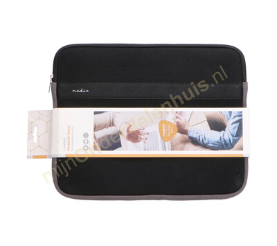 Laptophoes 13 - 14" neopreen zwart/antraciet NBSE13100BK
