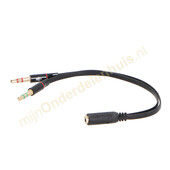 A-DAPT 3.5mm jack headset adapterkabel 0.2m T153