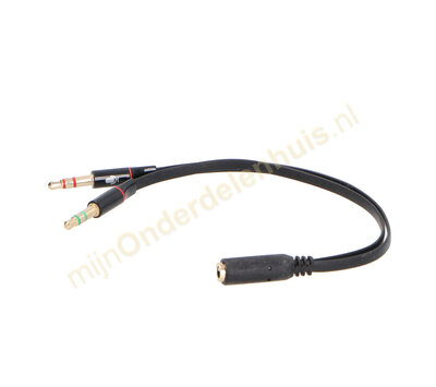 3.5mm jack headset adapterkabel 0.2m T153
