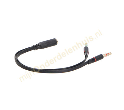 3.5mm jack headset adapterkabel 0.2m T153