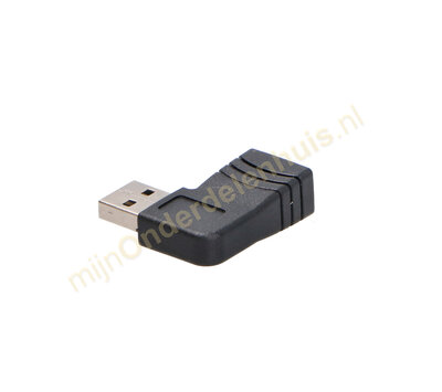 Delock USB-A male naar female adapter haaks 65522