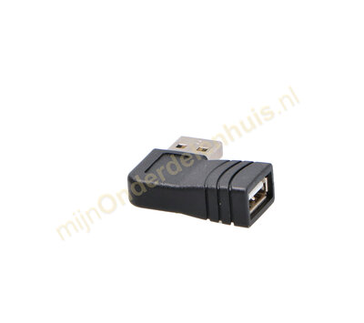 Delock USB-A male naar female adapter haaks 65522