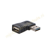 DeLock Delock USB-A male naar female adapter haaks 65522