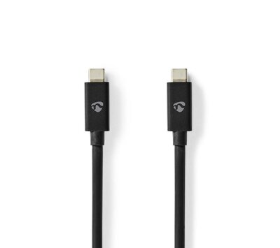 Nedis USB-C naar USB-C kabel USB4 Gen3 40Gbps 1m CCGB66040BK10