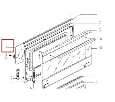 Boretti deurruit van fornuis A5048680