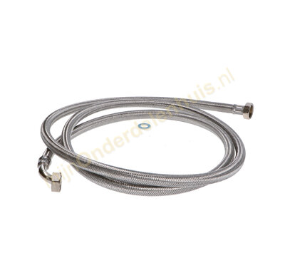 Universele RVS warmwater toevoerslang 2,5m 3/4-3/4