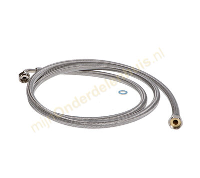Universele RVS warmwater toevoerslang 2,5m 3/4-3/4
