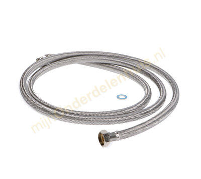 Universele RVS warmwater toevoerslang 2,5m 3/4-3/4