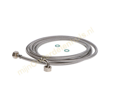 Universele RVS warmwater toevoerslang 3,5m 3/4-3/4