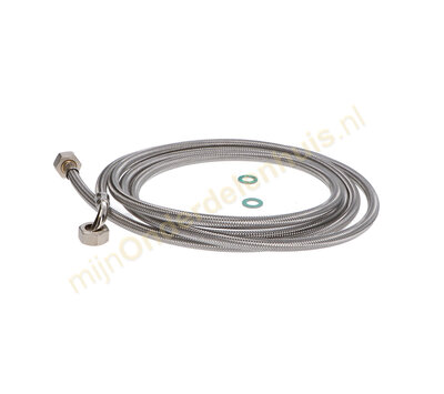 Universele RVS warmwater toevoerslang 3,5m 3/4-3/4