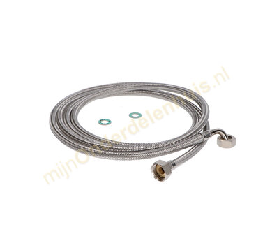 Universele RVS warmwater toevoerslang 3,5m 3/4-3/4