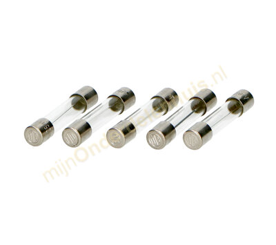 Universele glaszekering 1Amp 6,3x32mm traag