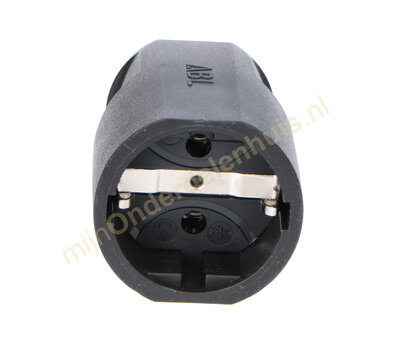 ABL contra stekker met randaarde PVC zwart 1565