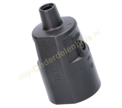 ABL contra stekker met randaarde PVC zwart 1565