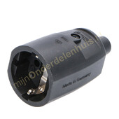 ABL ABL contra stekker met randaarde PVC zwart 1565