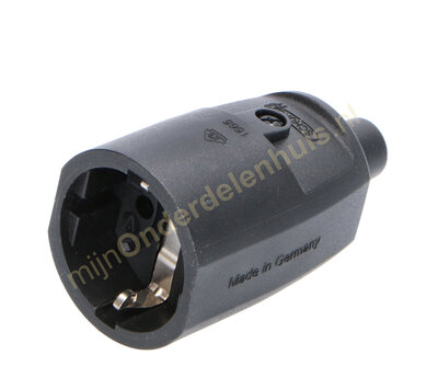 ABL contra stekker met randaarde PVC zwart 1565