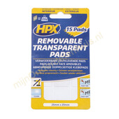 HPX HPX Removable Transparant Pads HT2525 25mm x 25mm