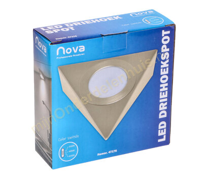 Nova driehoek LED spot aluminium 47170