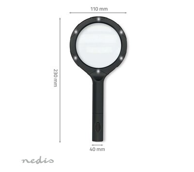 Nedis vergrootglas met LED-lamp MAGH1BK