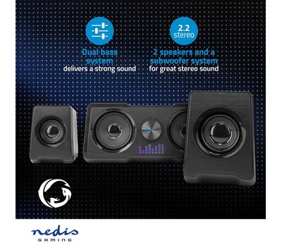 Nedis gaming speaker USB gevoed GSPR21022BK
