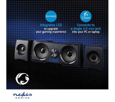 Nedis gaming speaker USB gevoed GSPR21022BK