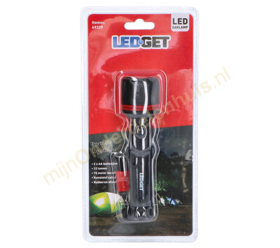 LedGet LED zaklamp Flashlight 2x AA 49329