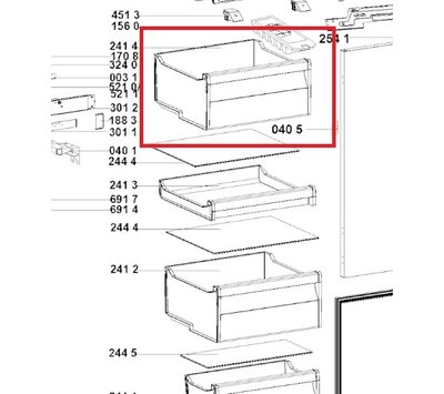 Whirlpool vrieslade van vriezer 481010901413 C00496960