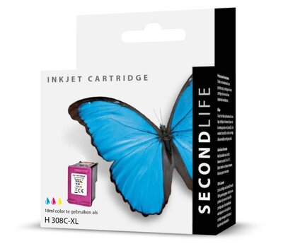 SecondLife inktcartridge voor HP308XL kleur