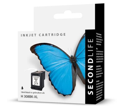 SecondLife inktcartridge voor HP308XL zwart
