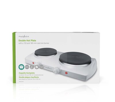 Nedis dubbele elektrische kookplaat KAEP251EWT2