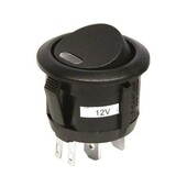 Carpoint Inbouw schakelaar on/off 12V 20A zwart rond 0810681
