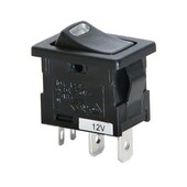 Carpoint Inbouw schakelaar on/off 12V 10A zwart 0810685