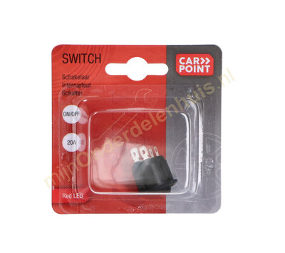 Inbouw schakelaar on/off 12V 20A zwart rond 0810681
