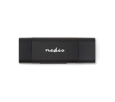 Nedis dubbele kaartlezer USB-C/ USB-A CRDRU3110BK