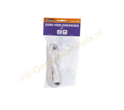 VB Euro verlengsnoer plat 2m wit 61088