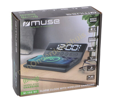 Muse alarm klok met draadloos opladen M-168 WI
