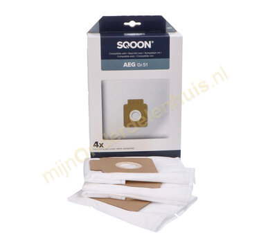 SQOON stofzuigerzakken voor AEG Gr.51 9001667402 SQ11