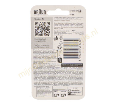Braun scheerblad van scheerapparaat 54B, 80748041
