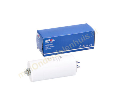 SKL condensator  35uF-450V met AMP-aansluiting