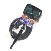 Universeel Universele tuinspies contactdoos 2-voudig RA 10m 41064